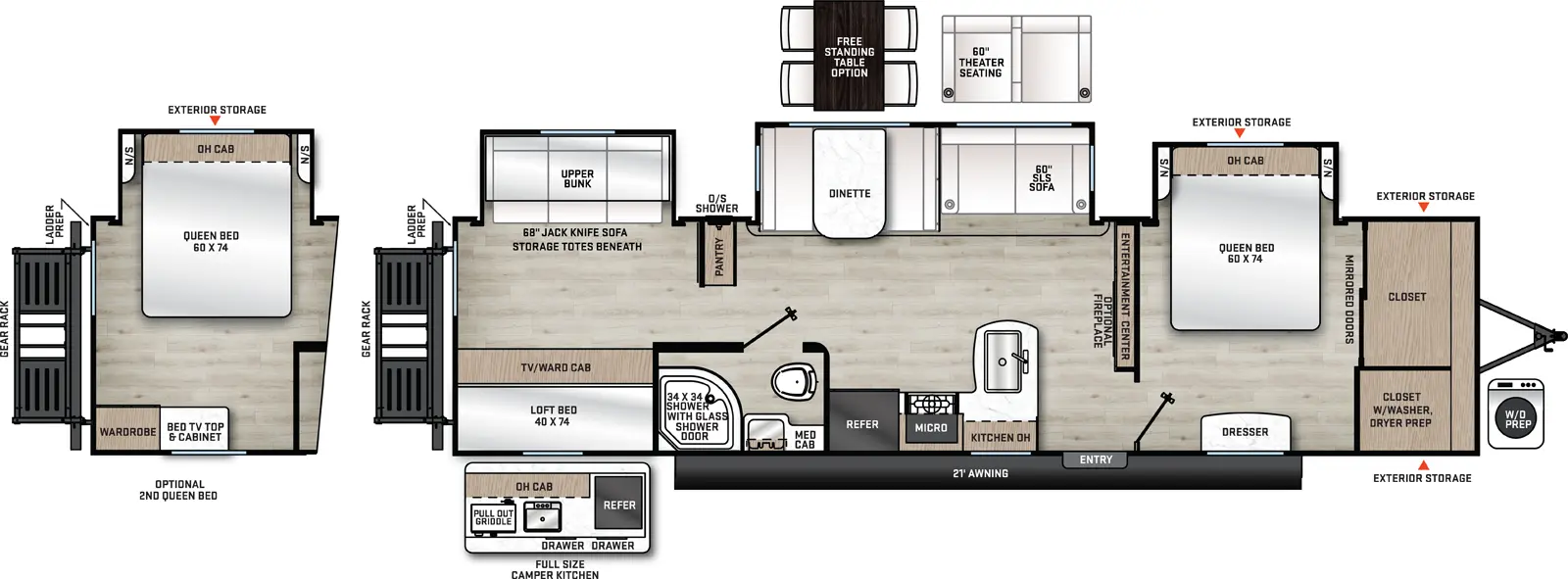 Catalina Legacy Edition 343BHTS Floorplan